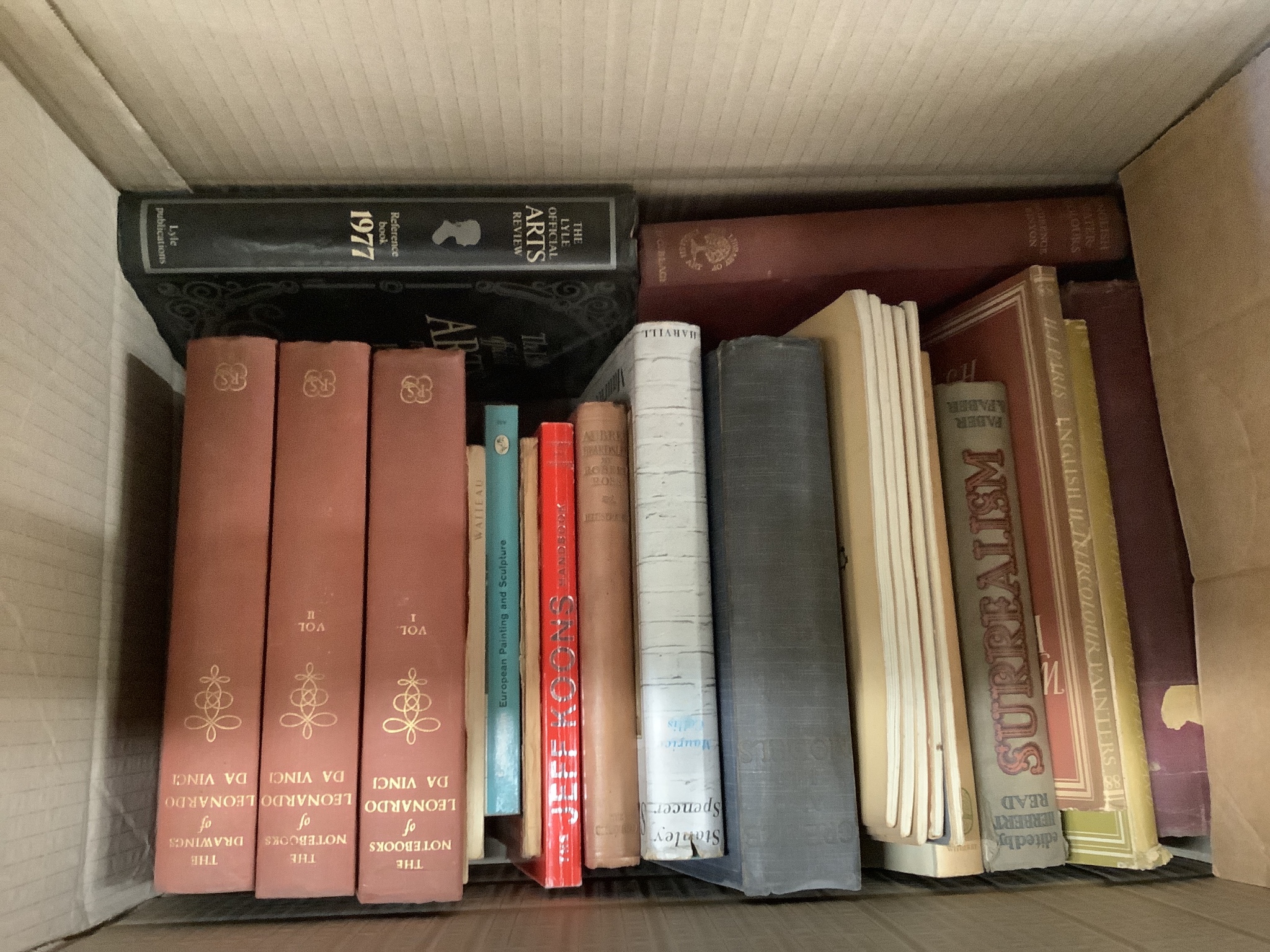 Six boxes of assorted books, reference, local history, etc.